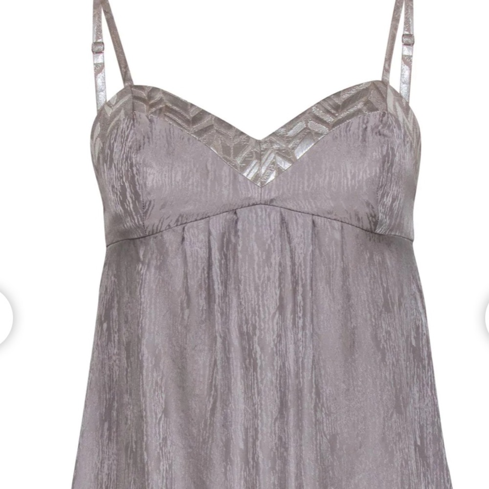 Trina Turk Silver Silk Tank - Size 12